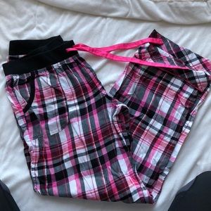 Pink and black plaid Victoria’s Secret pajama pant